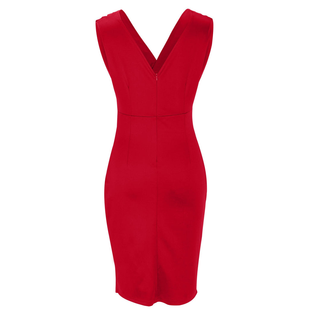 Selvya | Elegant Scarlet Wrap Dress