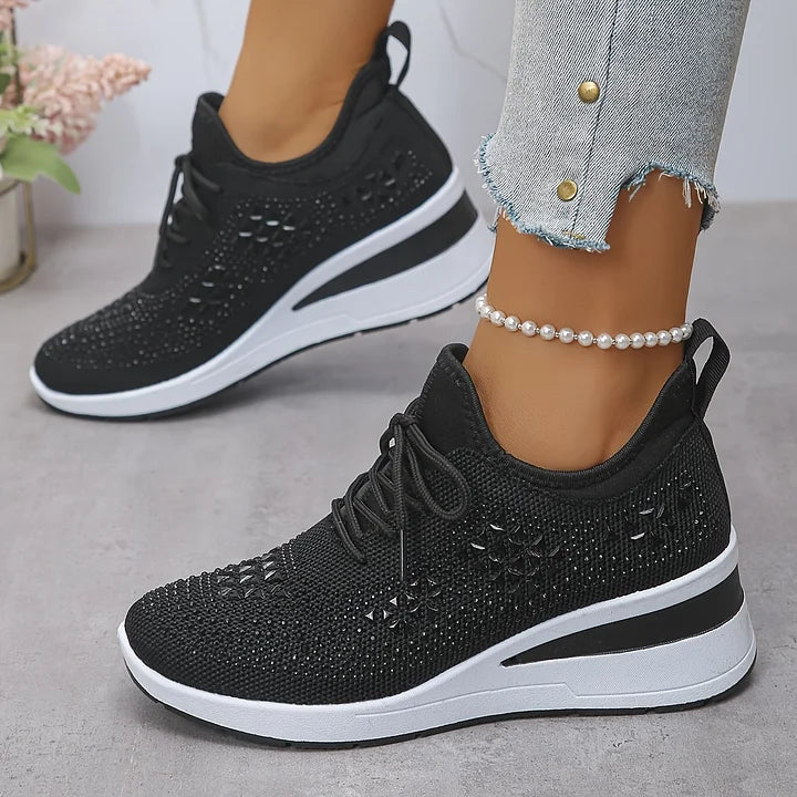 Lumora | Orthopedic Rhinestone Casual Sneakers