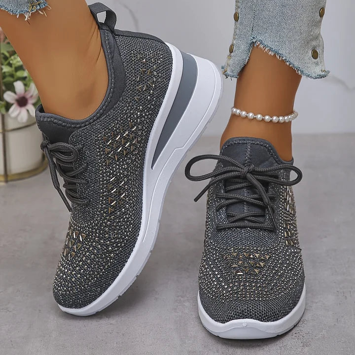 Lumora | Orthopedic Rhinestone Casual Sneakers