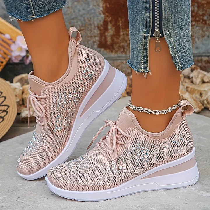 Lumora | Orthopedic Rhinestone Casual Sneakers