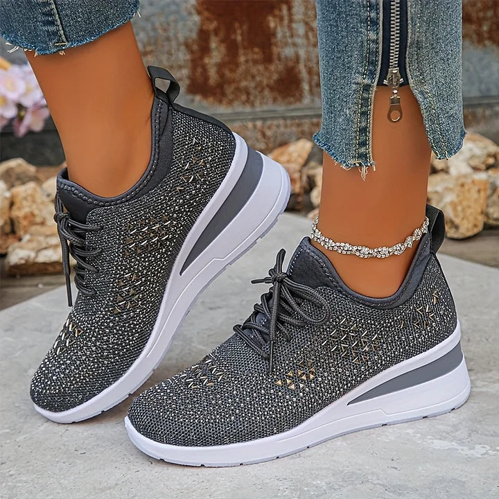 Lumora | Orthopedic Rhinestone Casual Sneakers
