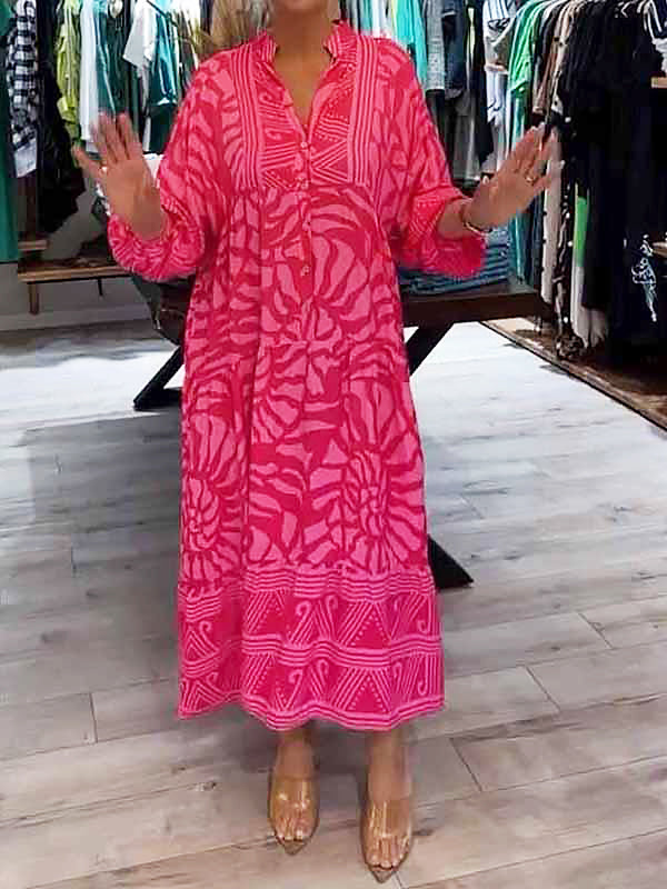 Serenya | V-neck Printed Dress