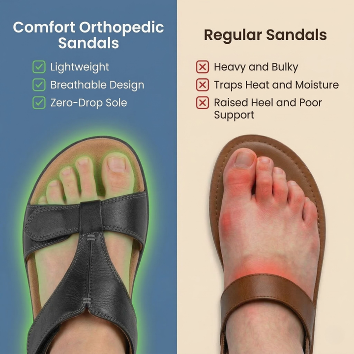 Wide-Fit Comfort Orthopedic Sandals