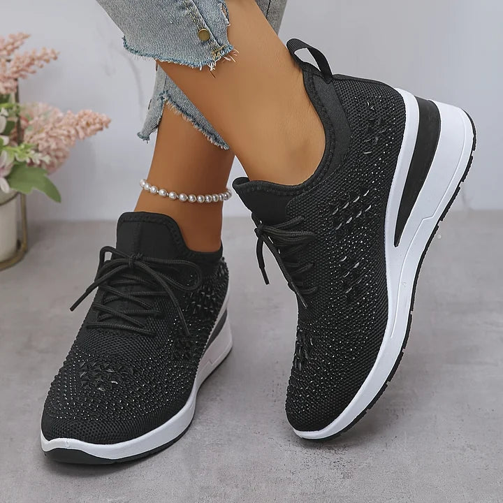 Lumora | Orthopedic Rhinestone Casual Sneakers